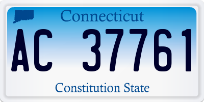 CT license plate AC37761