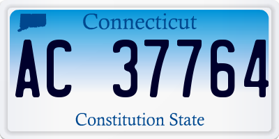 CT license plate AC37764