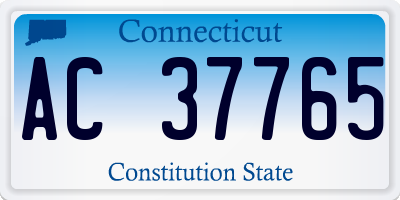 CT license plate AC37765