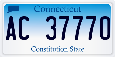 CT license plate AC37770