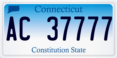 CT license plate AC37777