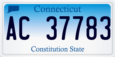 CT license plate AC37783