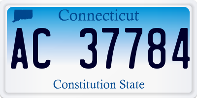 CT license plate AC37784
