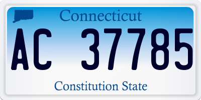 CT license plate AC37785