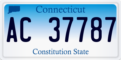 CT license plate AC37787