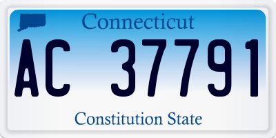 CT license plate AC37791