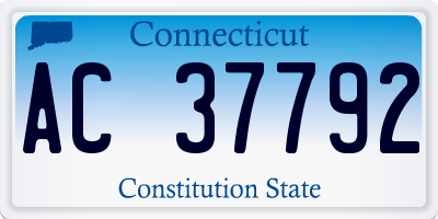 CT license plate AC37792