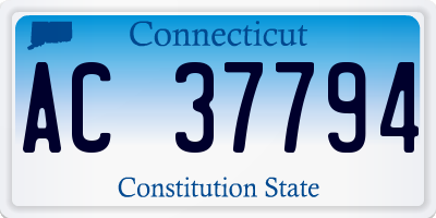 CT license plate AC37794