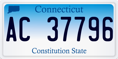 CT license plate AC37796