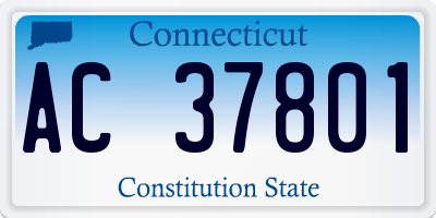 CT license plate AC37801