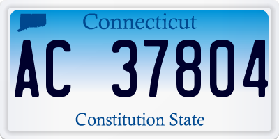 CT license plate AC37804