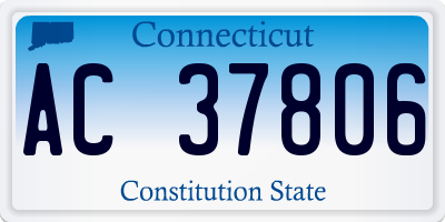 CT license plate AC37806