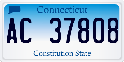 CT license plate AC37808