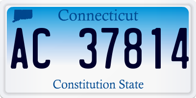 CT license plate AC37814