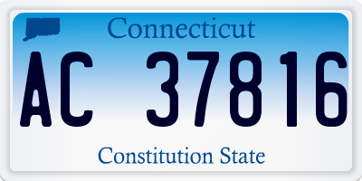 CT license plate AC37816