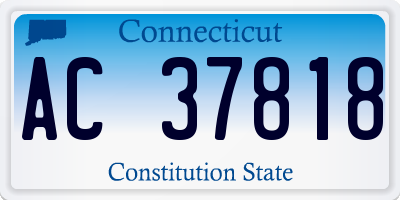 CT license plate AC37818