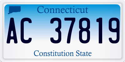CT license plate AC37819