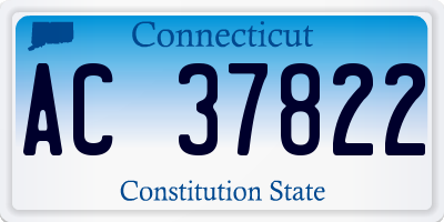 CT license plate AC37822