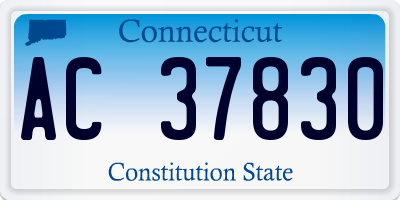 CT license plate AC37830
