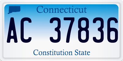 CT license plate AC37836