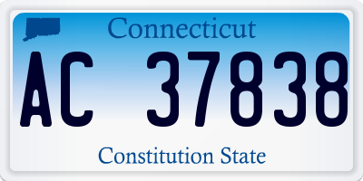 CT license plate AC37838