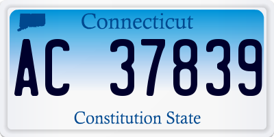 CT license plate AC37839