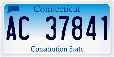 CT license plate AC37841