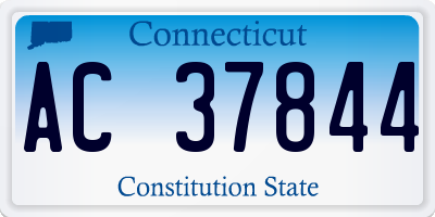 CT license plate AC37844