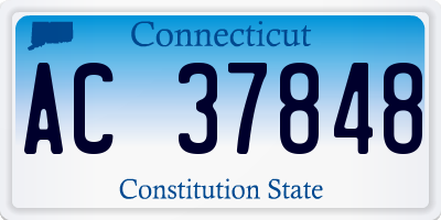 CT license plate AC37848