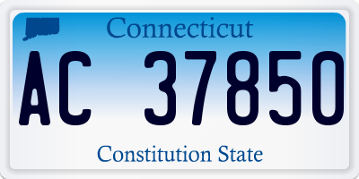 CT license plate AC37850