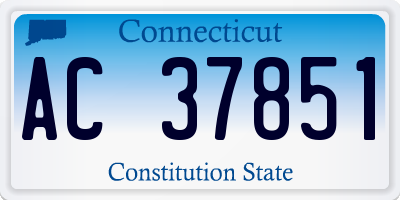 CT license plate AC37851