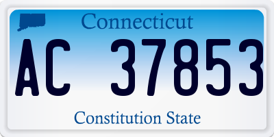 CT license plate AC37853