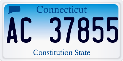 CT license plate AC37855