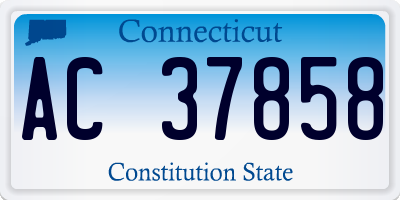 CT license plate AC37858