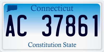 CT license plate AC37861