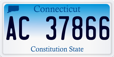 CT license plate AC37866