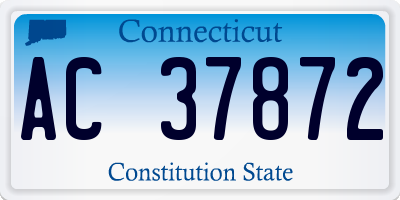 CT license plate AC37872