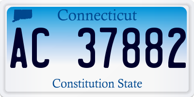 CT license plate AC37882