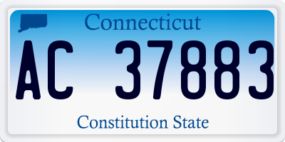 CT license plate AC37883