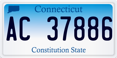 CT license plate AC37886