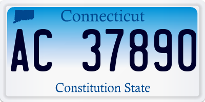 CT license plate AC37890