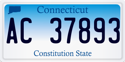 CT license plate AC37893