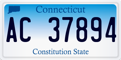 CT license plate AC37894