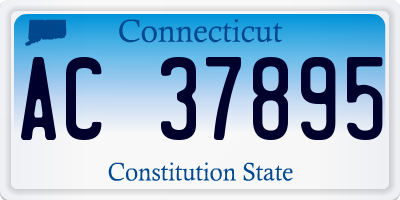 CT license plate AC37895