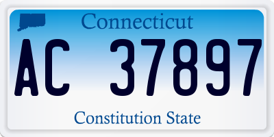 CT license plate AC37897