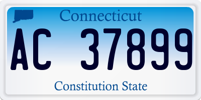 CT license plate AC37899