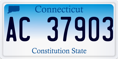 CT license plate AC37903