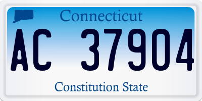 CT license plate AC37904