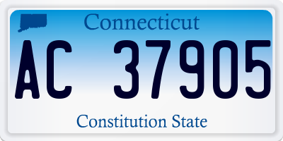 CT license plate AC37905