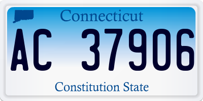 CT license plate AC37906